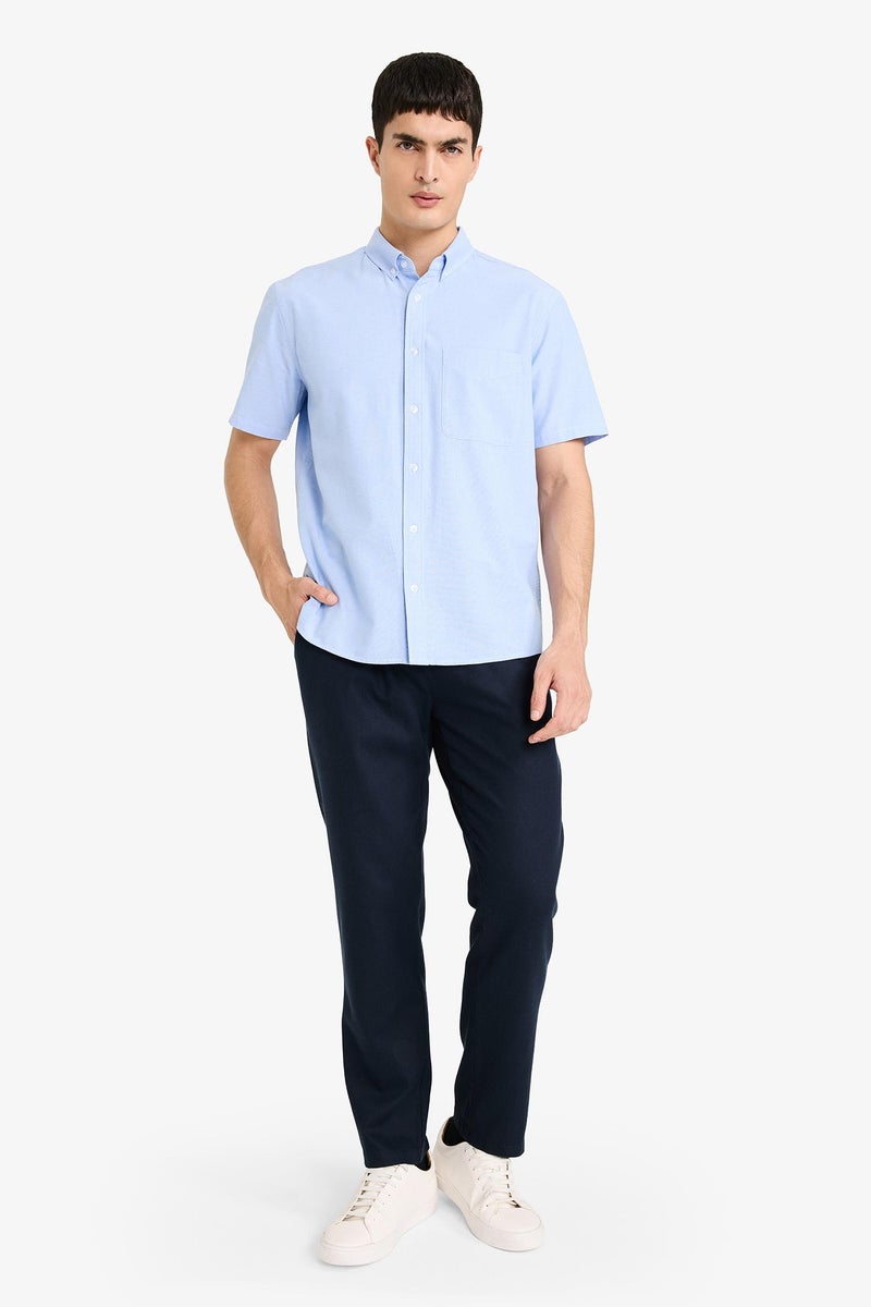 DeFacto Blue Man Soft Textured Jogger Pants Casual - Image 1